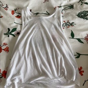white tank with crochet detailing